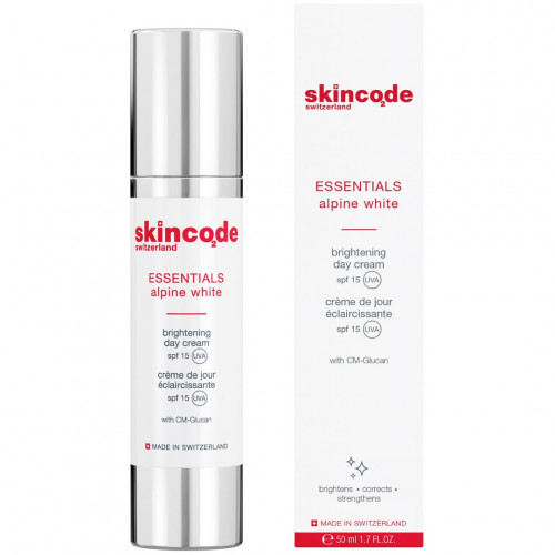 Осветляющий дневной крем SPF 15 (Skincode) - Alpine white brightening day cream spf 15 (UVA)