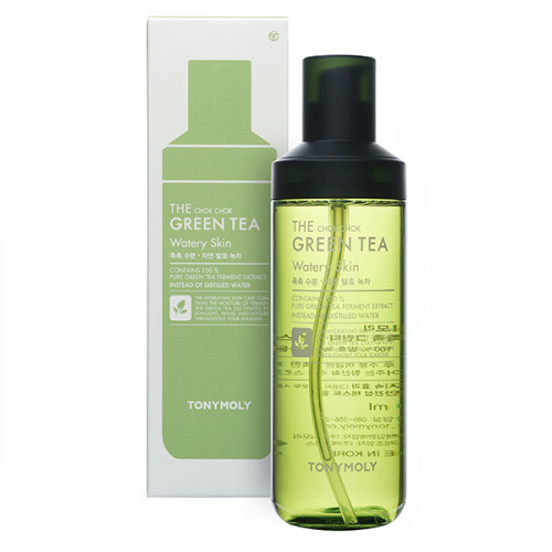 TONYMOLY THE CHOK CHOK GREEN TEA Watery Skin Увлажняющий тоник для лица с экстрактом зеленого чая