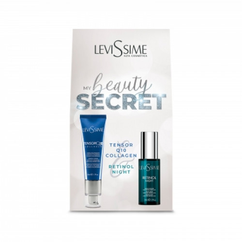 Набор Levissime Beauty Secret Pack: Ночной крем с ретинолом Retinol Cream 50 мл + Укрепляющий крем Tensor Q10 Collagen